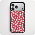 Red & Cream Heart Pattern Phone Case | Cute Valentines Design