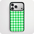 Green & White Gingham Phone Case | Bold Summer Check Design