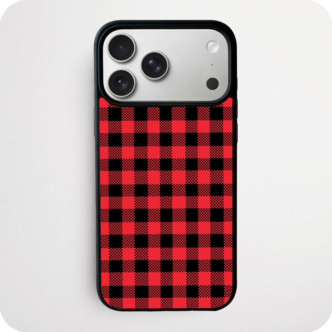 Red & Black Plaid Phone Case | Classic Buffalo Check Design