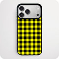 Yellow & Black Plaid Phone Case | Bold Buffalo Check Design