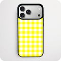 Yellow & White Gingham Phone Case | Sunny Summer Check Design