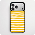 Yellow Wavy Stripe Phone Case | Retro Summer Design