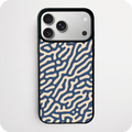 Navy & Cream Turing Pattern Phone Case | Abstract Art Design