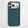 Sage & Black Turing Pattern Phone Case | Dark Abstract Design