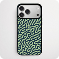 Navy & Sage Turing Pattern Phone Case | Earthy Abstract Design