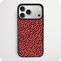 Red & Black Turing Pattern Phone Case | Bold Abstract Design