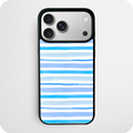 Blue Watercolour Stripe Phone Case | Oceanic Design