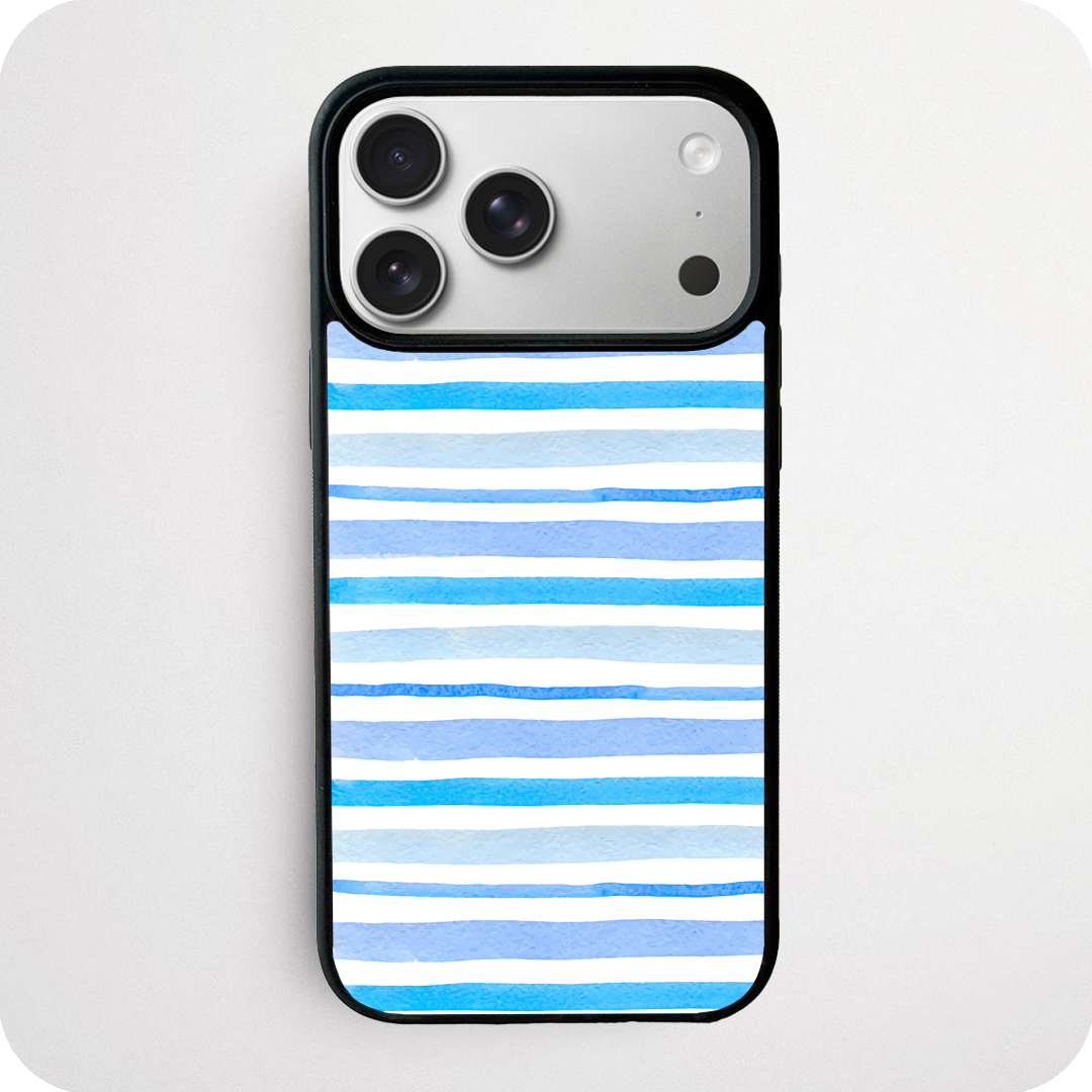 Blue Watercolour Stripe Phone Case | Oceanic Design