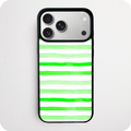 Neon Green Watercolour Stripe Phone Case | Bold Design