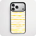 Yellow Watercolour Stripe Phone Case | Sunny Golden Design