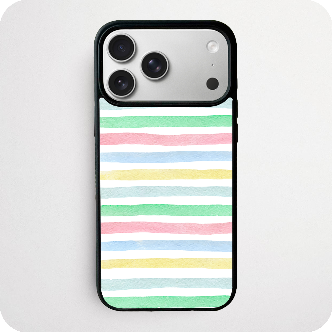 Pastel Rainbow Watercolour Stripe Phone Case | Spring Design