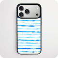 Blue Watercolour Stripe Phone Case | Classic Nautical Design