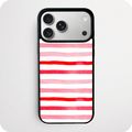 Pink & Red Watercolour Stripe Phone Case | Romantic Design