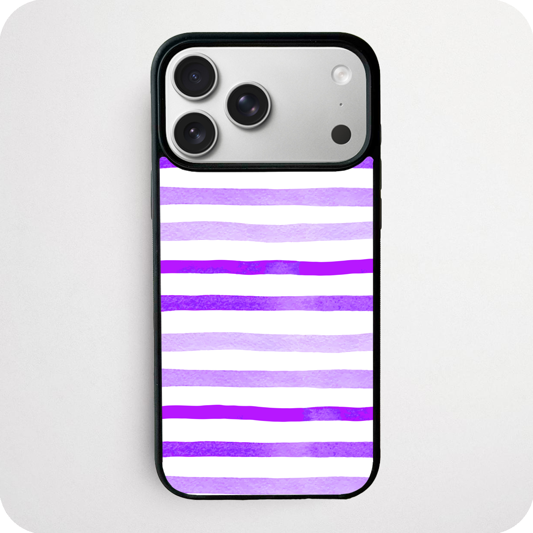 Purple Watercolour Stripe Phone Case | Dreamy Lilac Design