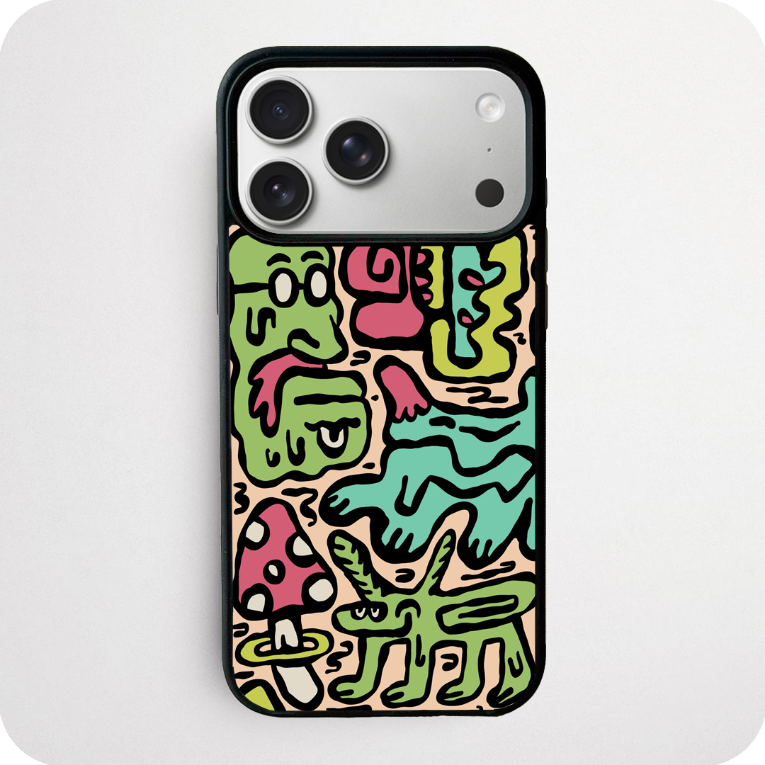Abstract Blob Creatures Phone Case
