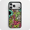 Abstract Swirl Doodle Monster Phone Case