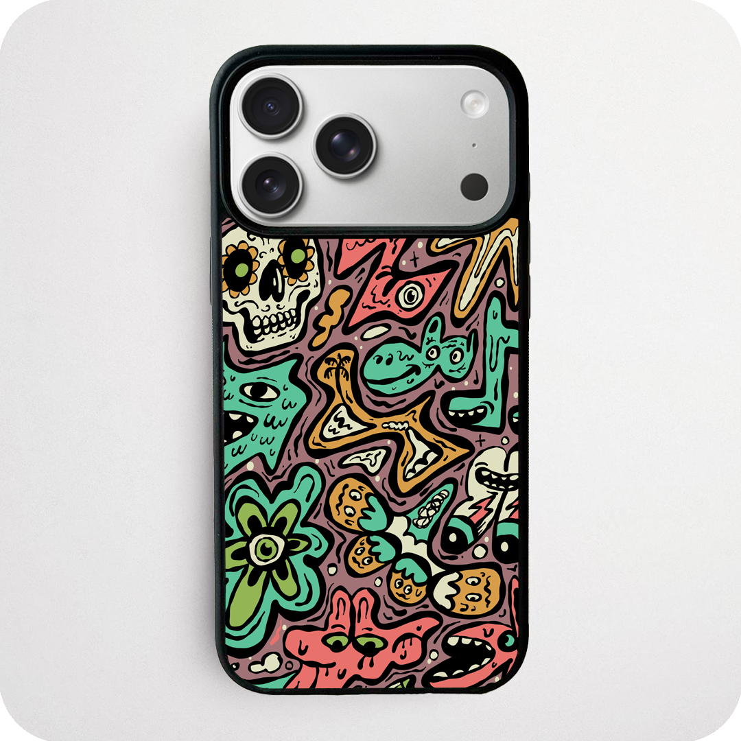 Day of the Dead Doodle Art Phone Case