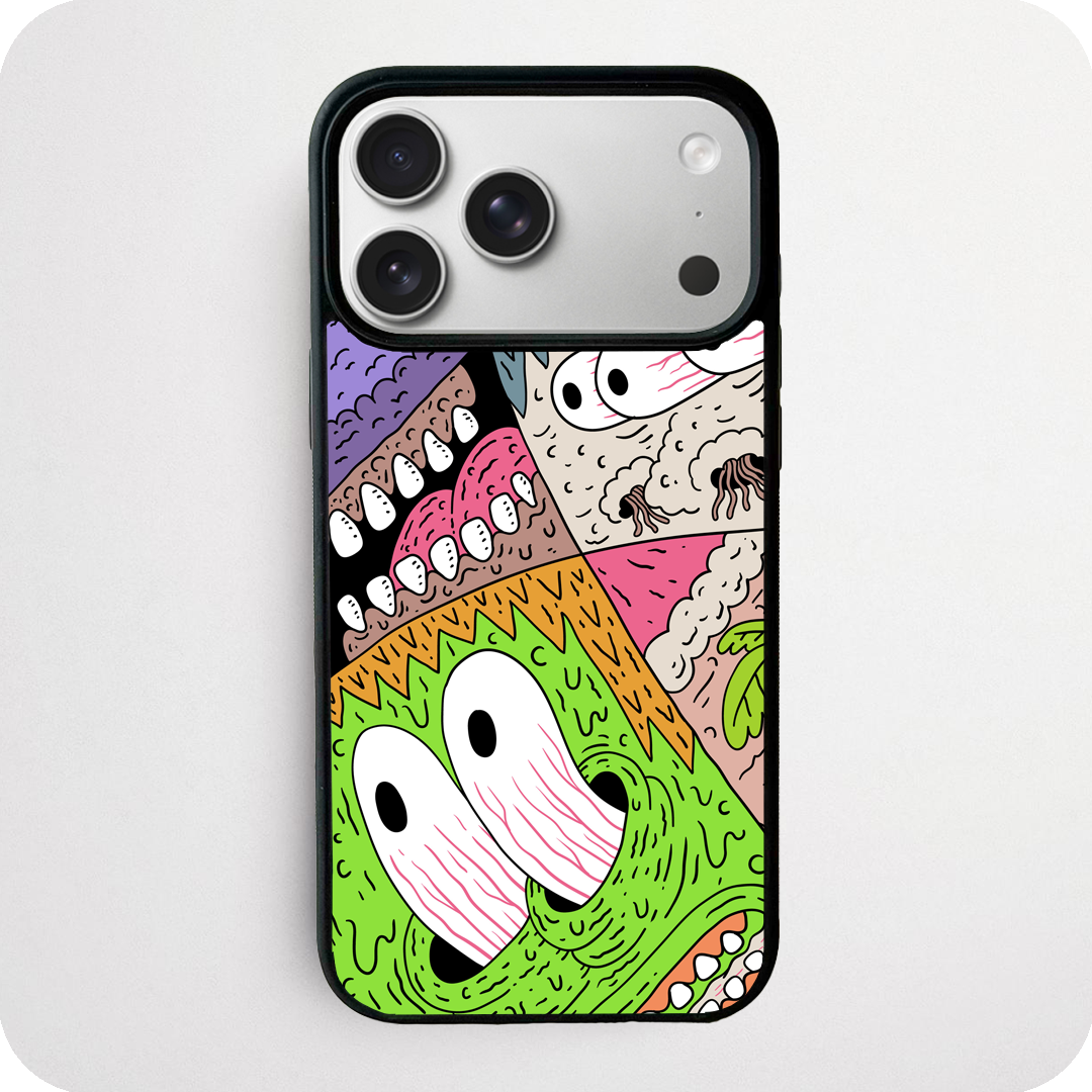 Giant Green Monster Close-Up Phone Case
