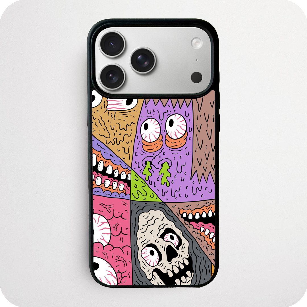 Snot-Dripping Monster Grid Phone Case