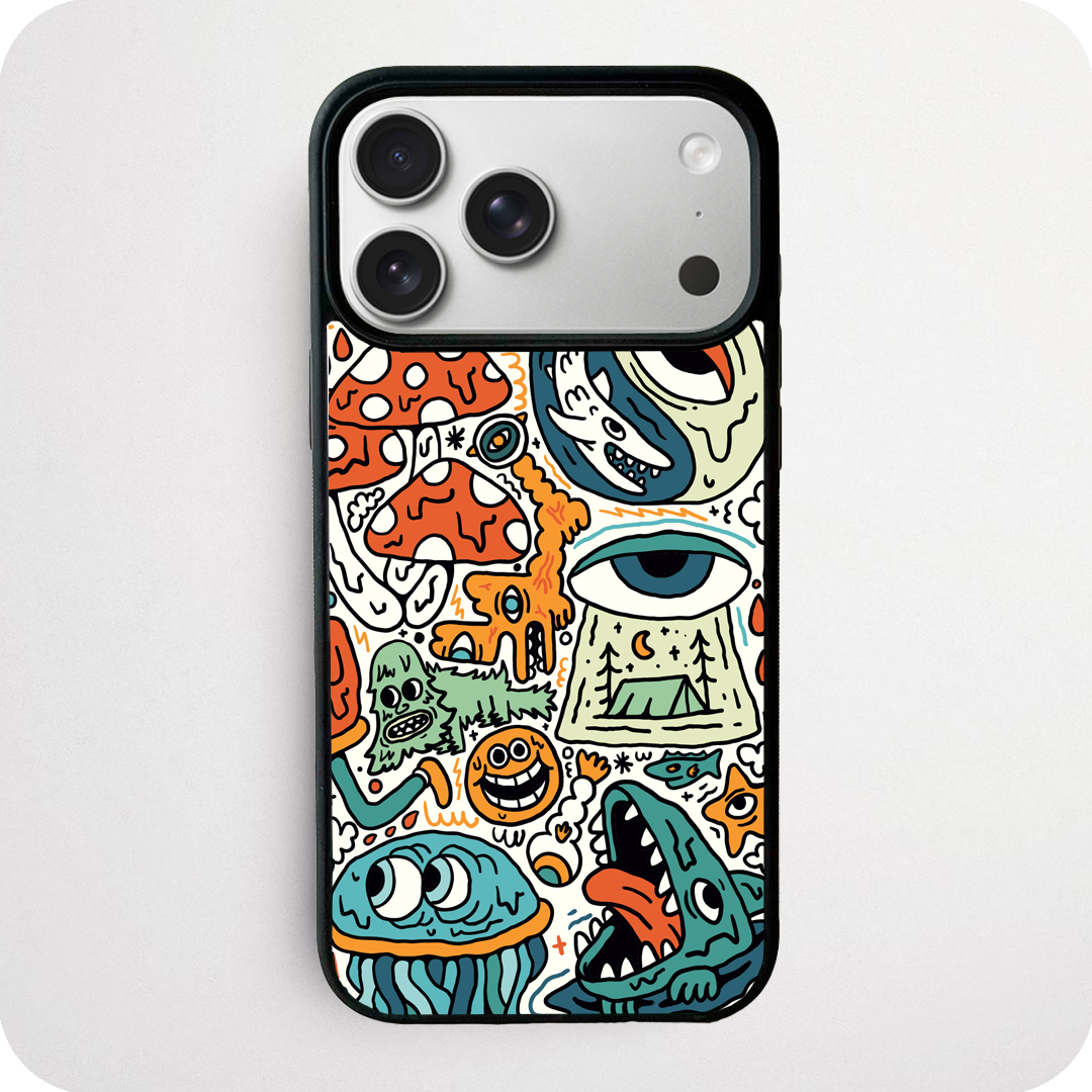 All-Seeing Eye Mushroom Doodle Phone Case