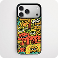 Red Dinosaur Yellow Background Phone Case