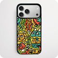 Yellow Background Creature Collage Phone Case