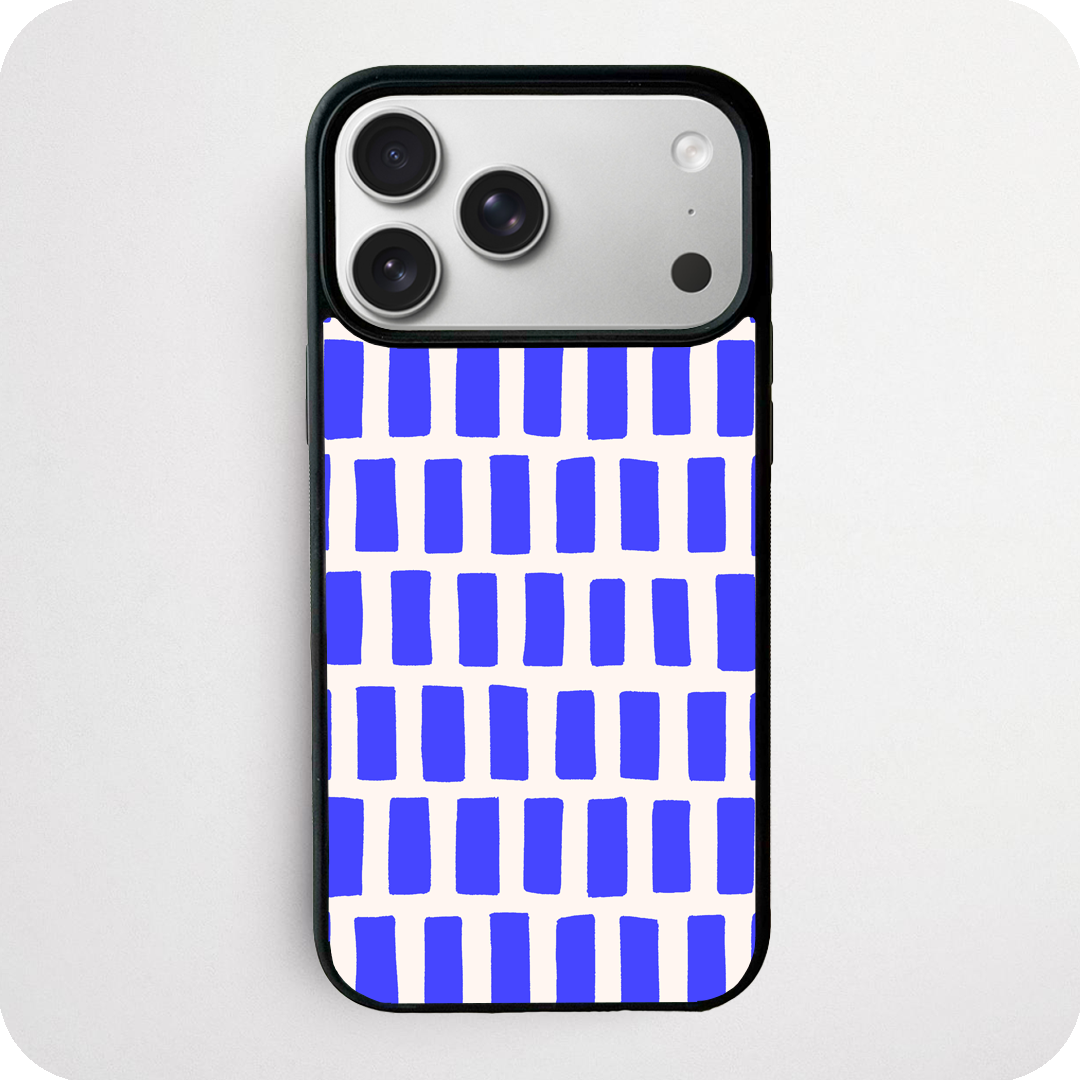 Blue Brush Stroke Rectangle Pattern Phone Case