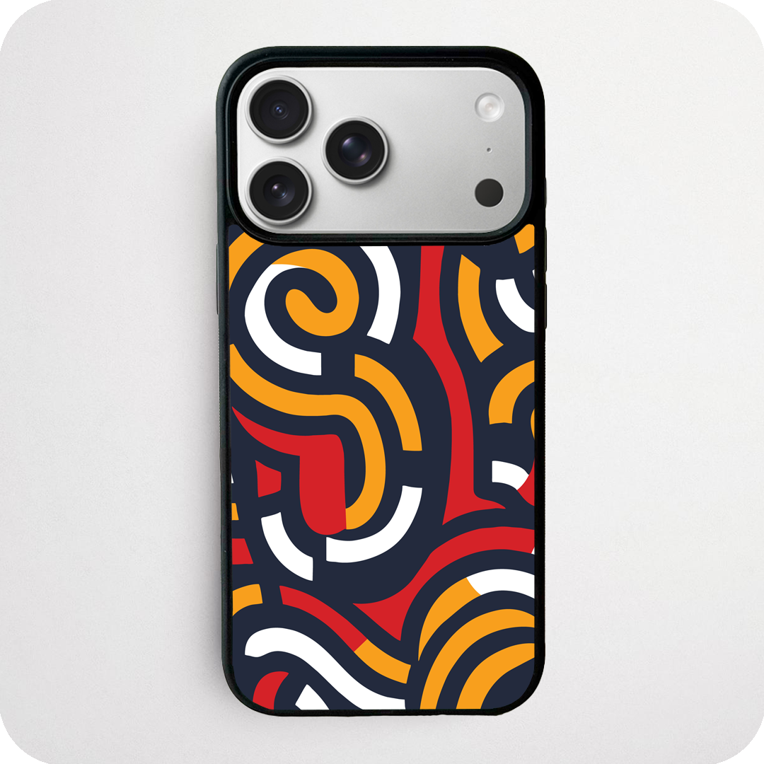 Retro Swirl Abstract Art Phone Case