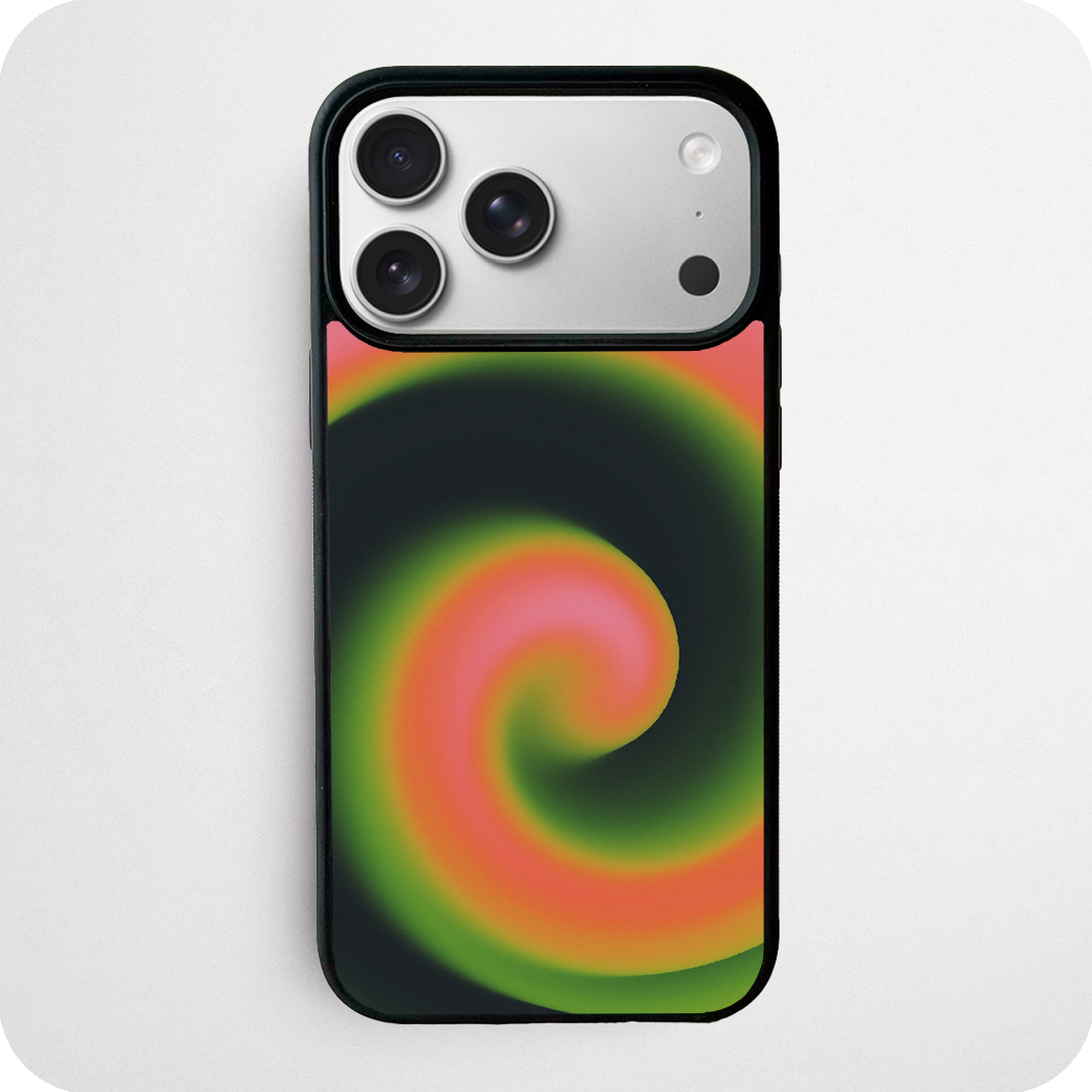 Green Neon Aura Spiral Phone Case