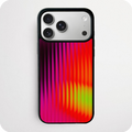 Neon Vertical Stripe Gradient Phone Case | Magenta to Green Abstract Design