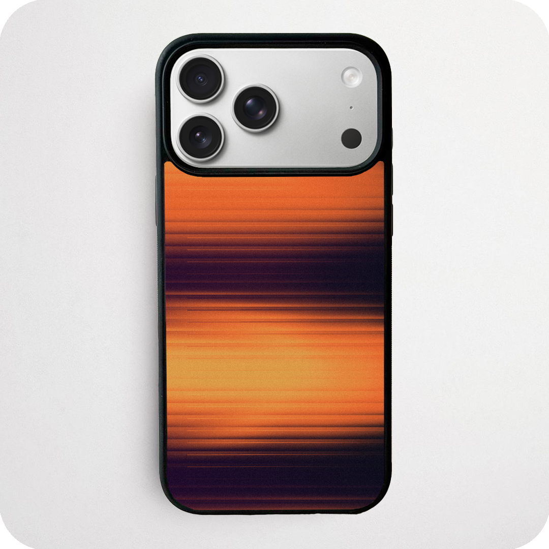 Sunset Orange Motion Blur Phone Case | Warm Gradient Abstract Design