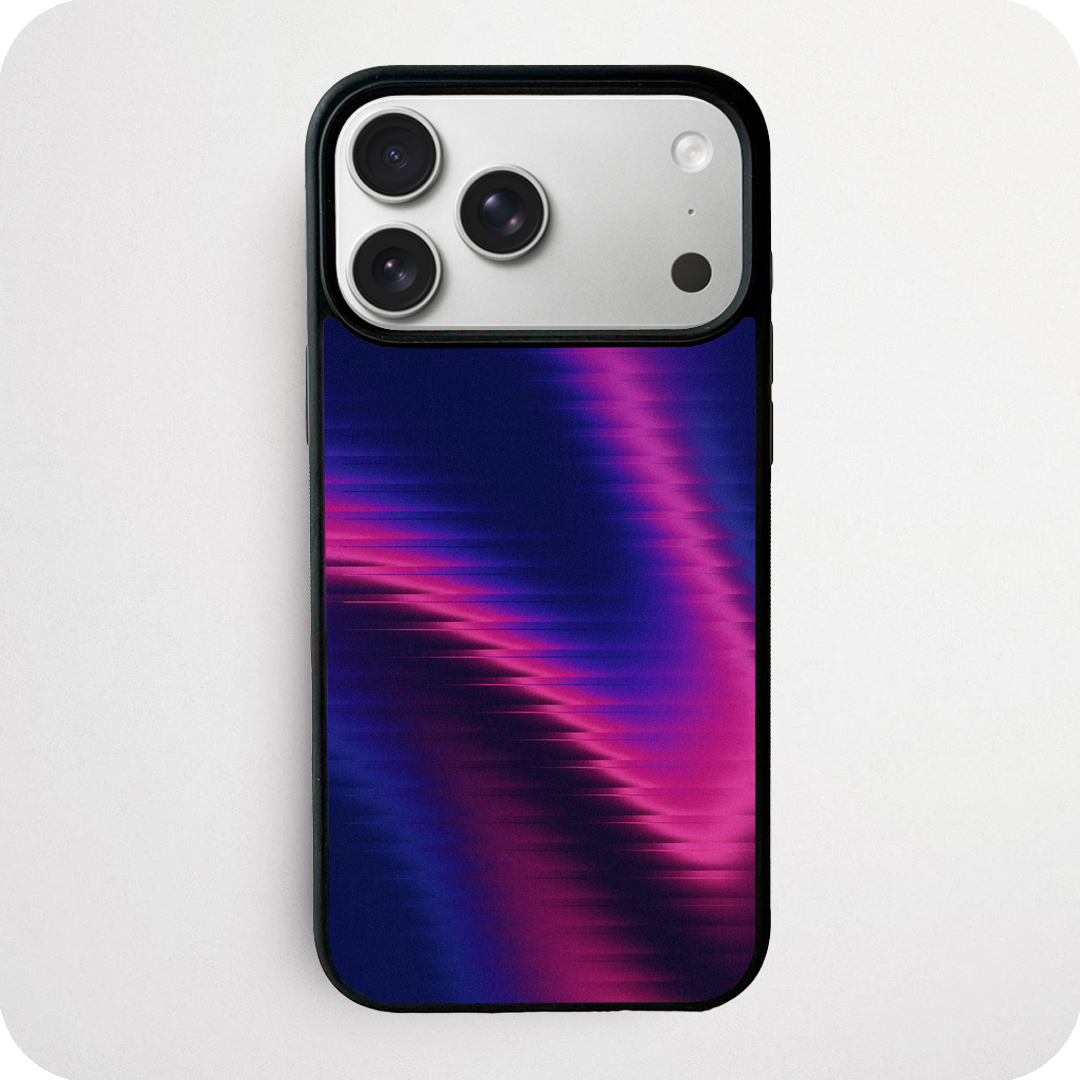 Blue & Pink Neon Motion Blur Phone Case | Vivid Gradient Abstract Design