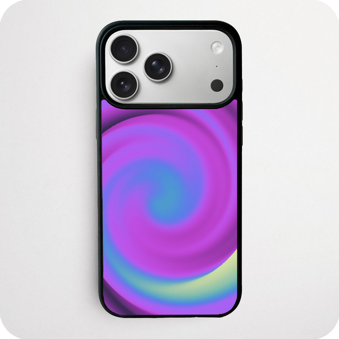 Pink Holographic Swirl Aura Phone Case | Dreamy Gradient Abstract Design