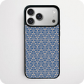 Blue & Beige Geo Cell Pattern Phone Case | Geometric Tessellated Design