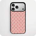 Red and White Geo Cell Pattern Phone Case