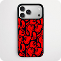 Red and Black Dripping Smiley Face Phone Case