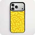 Yellow Maze Abstract Pattern Phone Case