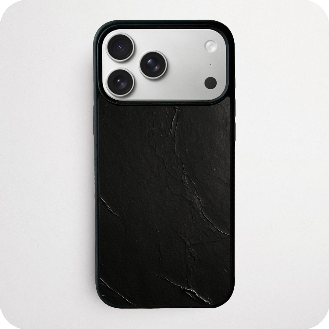 Black Slate Stone Paint Texture Phone Case