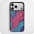Pink Teal Oil Paint Brush Stroke Phone Case