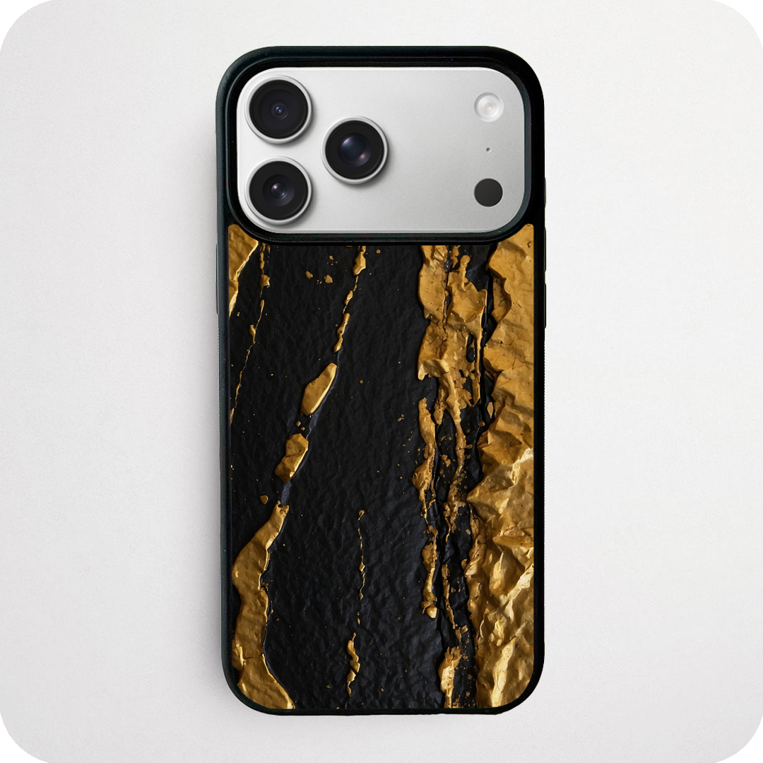 Black and Gold Foil Texture Phone Case