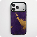 Purple and Gold Paint Splash Phone Case