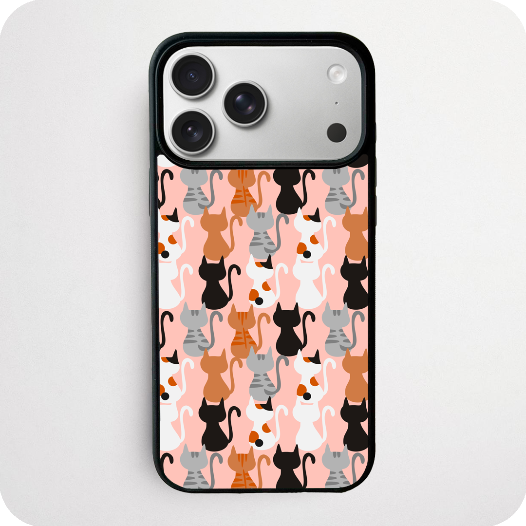 Cute Cat Silhouette Pattern Phone Case
