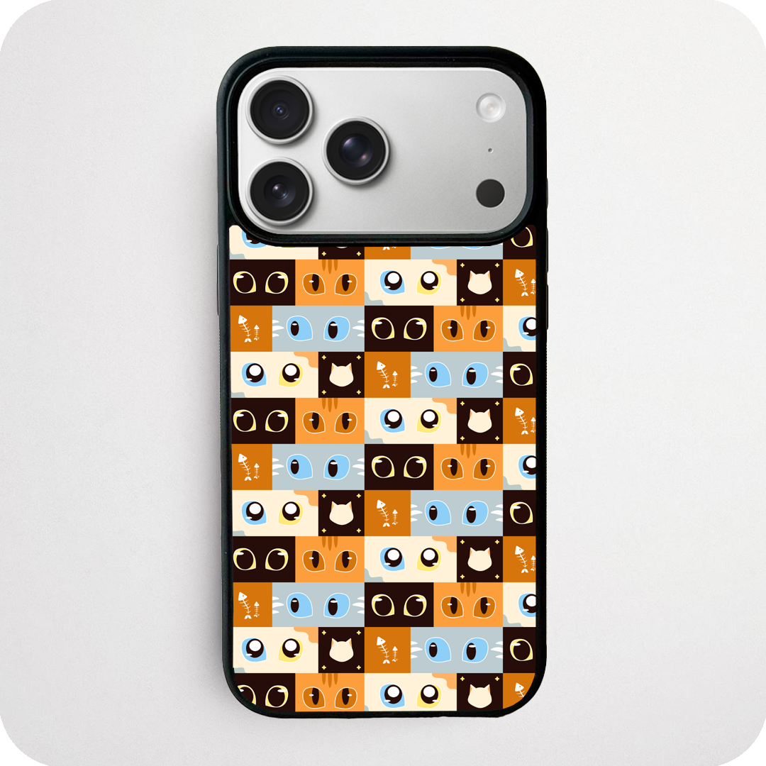 Cat Eyes Checkerboard Pattern Phone Case