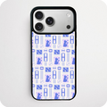Blue Cat Stamp Pattern Phone Case