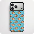 Cartoon Monkey and Banana Blue Phone Case