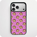 Cartoon Monkey and Banana Purple Phone Case