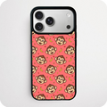 Cartoon Monkey and Banana Coral Phone Case