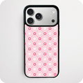 Pink Heart Grid Phone Case | Cute Badge Heart Pattern Design