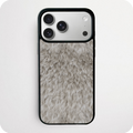 Grey White Fluffy Polar Bear Fur Phone Case