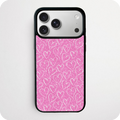 Pink Glitter Doodle Heart Phone Case | Cute Sparkle Design